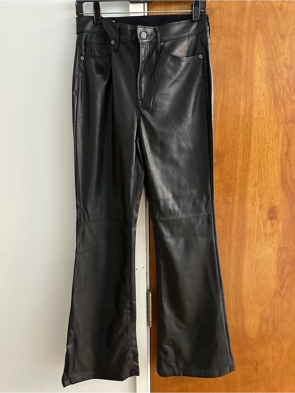 GAP Black Faux Leather Flared Women’s Jeans